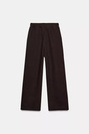 BASIC RECHTE VELOURS BROEK MET VERSTELBARE ONDERKANT