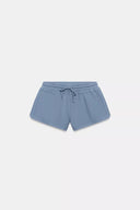 SHORT MET KOORDJES IN VERWASSEN LOOK