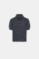 TRICOT TRUI MET KORTE BALLONMOUWEN