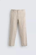REGULAR FIT BROEK VAN 100% LINNEN