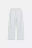BASIC RECHTE VELOURS BROEK MET VERSTELBARE ONDERKANT