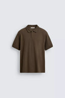 POLO REGULAR FIT MET STRUCTUUR