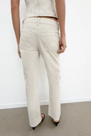 TRF JEANS RECHT MET STREPEN EN LAGE TAILLE
