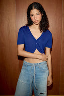 KORT TRICOT VEST MET V-HALS