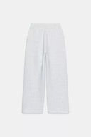 BASIC RECHTE VELOURS BROEK MET VERSTELBARE ONDERKANT