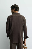 100% LINNEN OVERHEMD REGULAR FIT