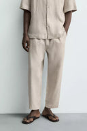 RELAXED FIT BROEK 100% LINNEN