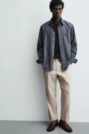 REGULAR FIT BROEK VAN 100% LINNEN