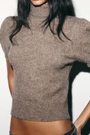 TRICOT TRUI MET KORTE BALLONMOUWEN