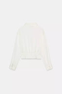SATIJNEN BLOUSE MET GETAILLEERDE TAILLE