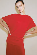 TRICOT TOP MET BOOTHALSLIJN