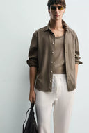 RELAXED FIT BROEK 100% LINNEN