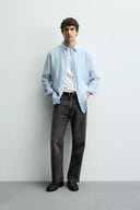 100% LINNEN OVERHEMD REGULAR FIT