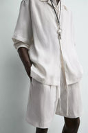 BERMUDA RELAXED FIT 100% LINNEN