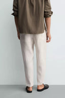 RELAXED FIT BROEK 100% LINNEN
