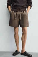 BERMUDA RELAXED FIT 100% LINNEN