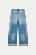 TRF BAGGY JEANS MET OMSLAG MIDDELHOGE TAILLE