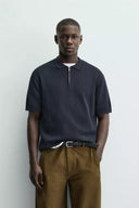 TRICOT POLO MET RITS