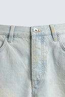 STRAIGHT FIT DENIM BERMUDA VINTAGE WASHSING