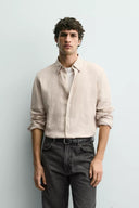 100% LINNEN OVERHEMD REGULAR FIT