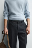 REGULAR FIT BROEK VAN 100% LINNEN
