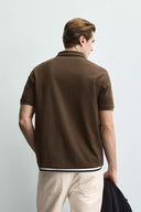 POLO REGULAR FIT MET STRUCTUUR