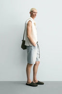 STRAIGHT FIT DENIM BERMUDA VINTAGE WASHSING