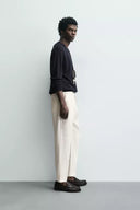 REGULAR FIT BROEK VAN 100% LINNEN