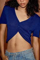 KORT TRICOT VEST MET V-HALS