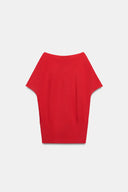 TRICOT TOP MET BOOTHALSLIJN