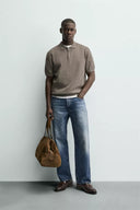 TRICOT POLO MET RITS