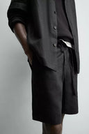 BERMUDA RELAXED FIT 100% LINNEN