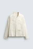RELAXED FIT OVERHEMD 100% LINNEN PLOOIZAKKEN