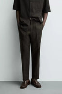 REGULAR FIT BROEK VAN 100% LINNEN