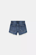 SHORTS DENIM TRF CURVED HOGE TAILLE