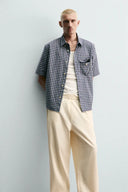 RELAXED FIT BROEK MET VISGRAAT