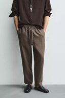 RELAXED FIT BROEK 100% LINNEN