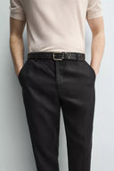 REGULAR FIT BROEK VAN 100% LINNEN
