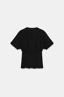 GETAILLEERD T-SHIRT MET PLOOIEN