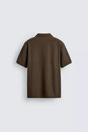 POLO REGULAR FIT MET STRUCTUUR