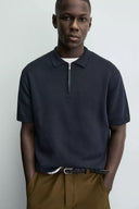 TRICOT POLO MET RITS