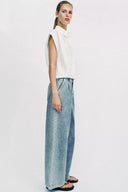 JEANS WIDE LEG PLOOIEN