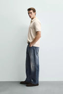 POLO REGULAR FIT MET STRUCTUUR