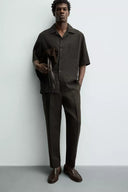 REGULAR FIT BROEK VAN 100% LINNEN