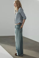 TRF BAGGY JEANS MET OMSLAG MIDDELHOGE TAILLE
