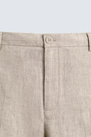 REGULAR FIT BROEK VAN 100% LINNEN