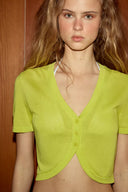 KORT TRICOT VEST MET V-HALS