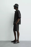 BERMUDA RELAXED FIT 100% LINNEN