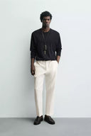REGULAR FIT BROEK VAN 100% LINNEN