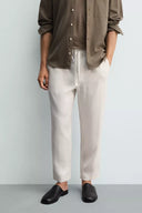 RELAXED FIT BROEK 100% LINNEN